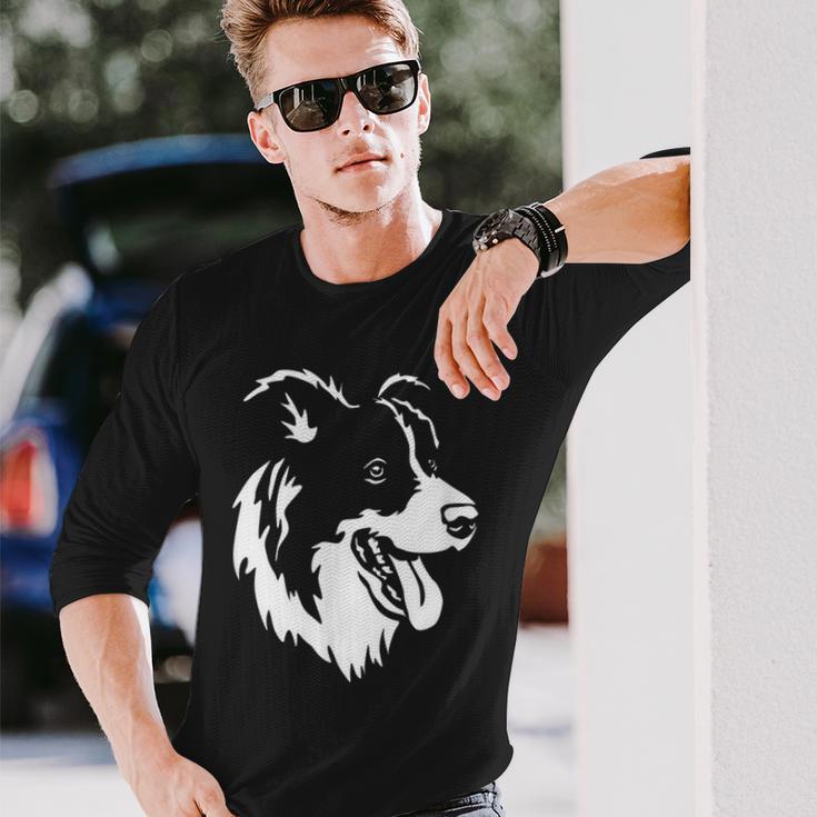 ボーダーコリー 犬 いぬ ボーダーコリー グッズ 長袖Tシャツ 彼への贈り物