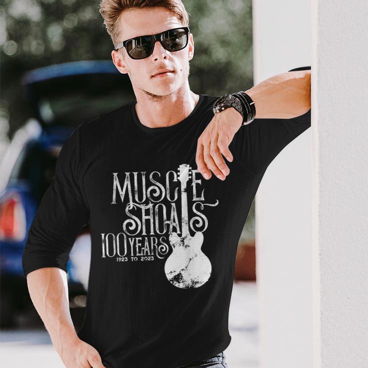 マッスルショールズ、アラバマ州ヴィンテージソウルファン100周年記念 長袖Tシャツ 彼への贈り物