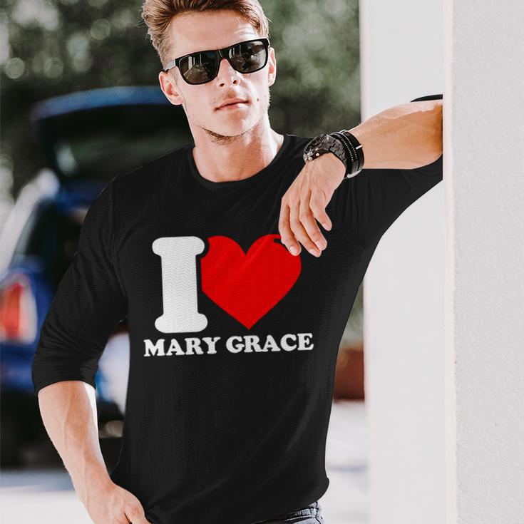 メアリー・グレースという名前が大好きです 長袖tシャツ 長袖Tシャツ 彼への贈り物