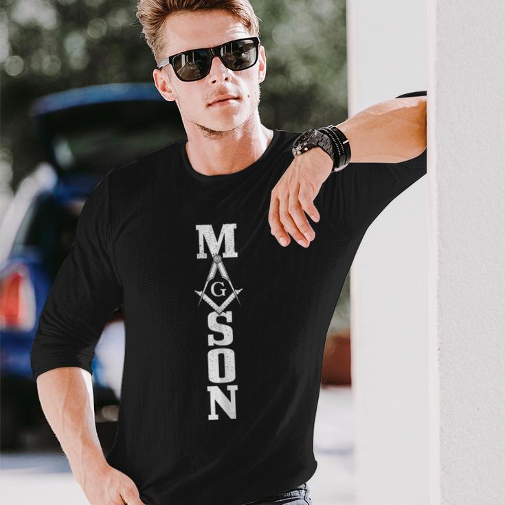 メイソンスクエア&コンパス フリーメイソンシンボル フリーメイソンシュライナー 長袖Tシャツ 彼への贈り物