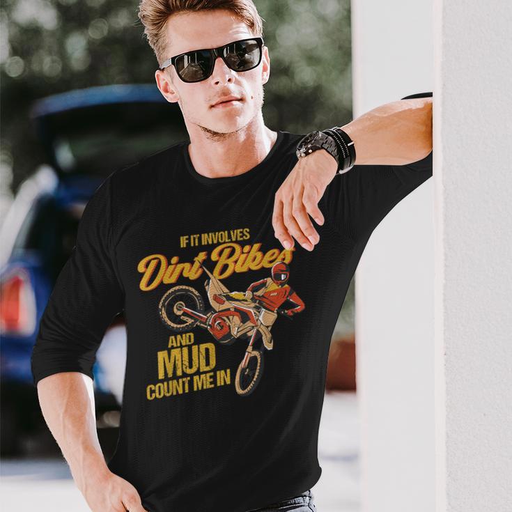 モトクロスバイカー、オートバイ、ダートバイク、スーパーモト。 長袖Tシャツ 彼への贈り物
