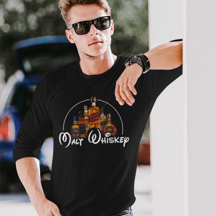 モルトウイスキーシャツ ファンシャツ ウィスキーパロディ 長袖Tシャツ 彼への贈り物
