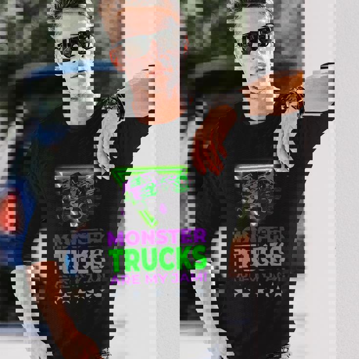 モンスタートラックは私のジャムです 長袖Tシャツ 彼への贈り物