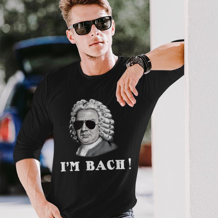 ヨハン・セバスティアン・バッハ I'm Bach おもしろい 長袖Tシャツ 彼への贈り物