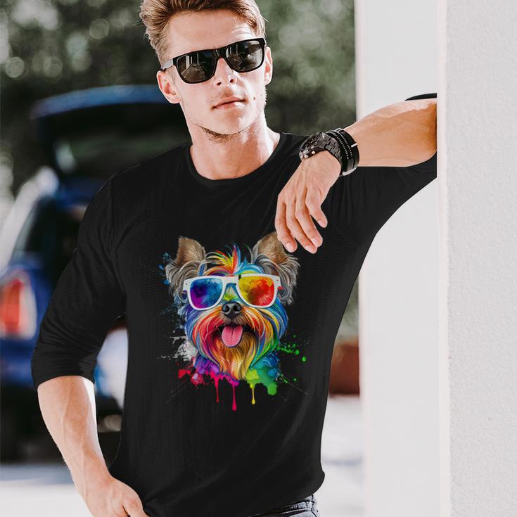 ヨークシャーテリア 犬好き ヨーキーマム 長袖Tシャツ 彼への贈り物
