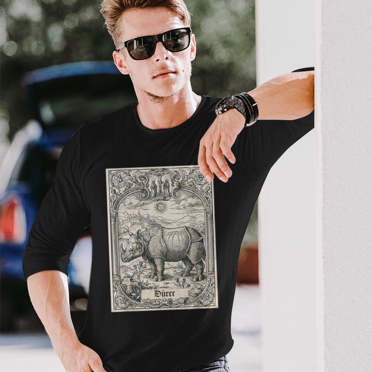 ライノセラス・アルブレヒト・デューラー・アルブレヒト・デューラー 長袖Tシャツ 彼への贈り物