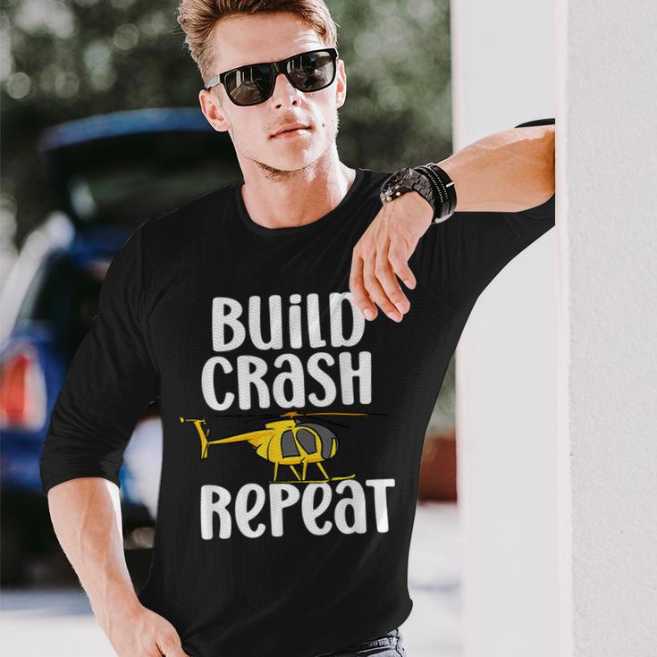 ラジコン ヘリコプター 模型 ヘリコプター リモコン ヘリコプター 長袖Tシャツ 彼への贈り物
