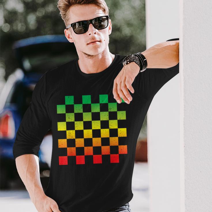 ラスタファリtシャツ ヴィンテージ ラスタレゲエ ジャマイカ 市松模様 長袖Tシャツ 彼への贈り物