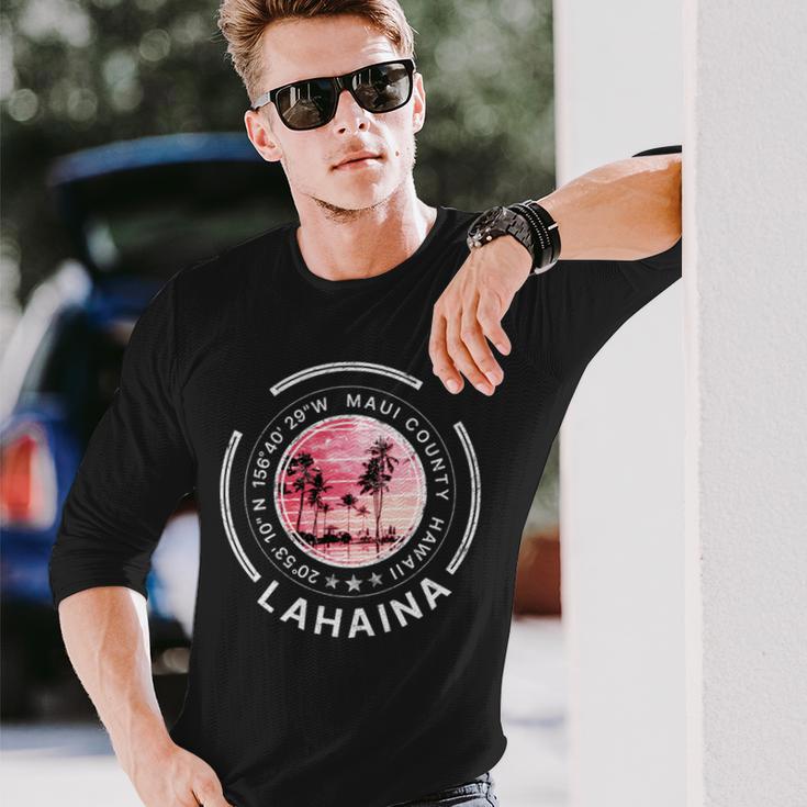 ラハイナ マウイ ハワイ レトロ 長袖tシャツ 長袖Tシャツ 彼への贈り物