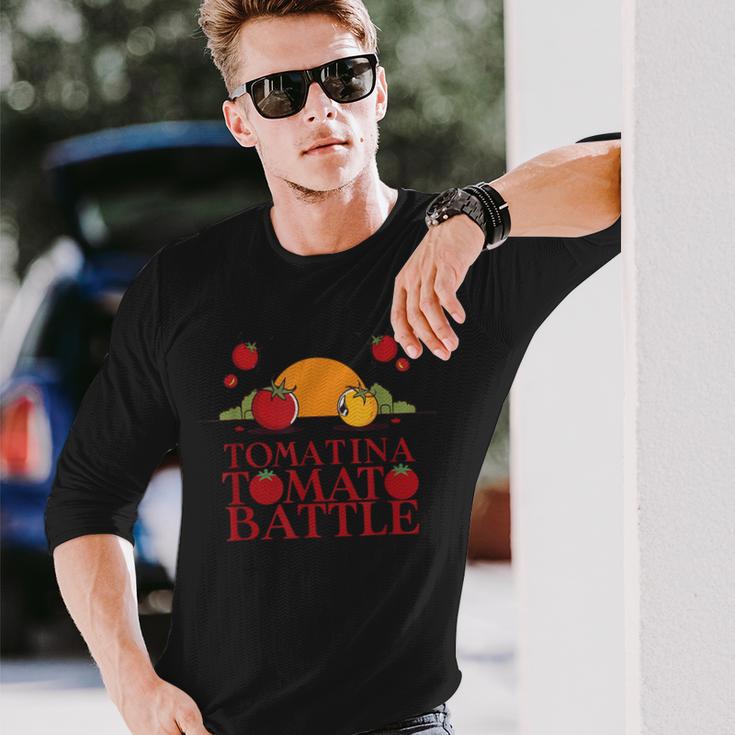 ラ・トマティーナ トマトバトルフェスティバル 長袖Tシャツ 彼への贈り物