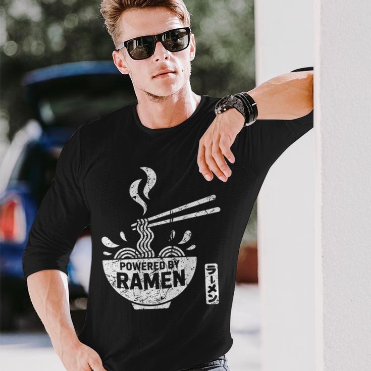 ラーメン 日本麺好き 食文化デザイン 長袖Tシャツ 彼への贈り物