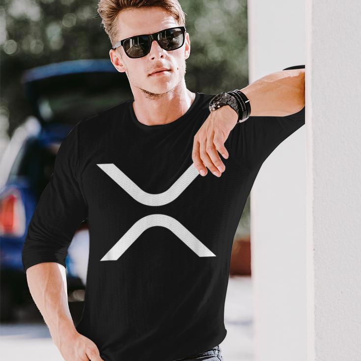 リップル Xrp コイン 月 Xrp 陸軍 暗号通貨 Xrp 長袖Tシャツ 彼への贈り物