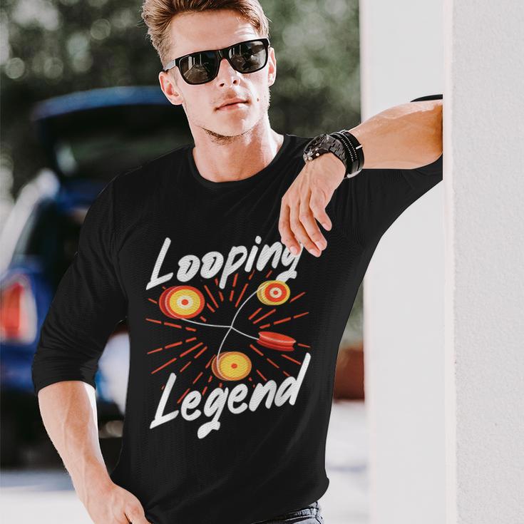 ルーピング レジェンド ヨーヨー ジャグリング ヨーヨーイング ヨーヨー 長袖Tシャツ 彼への贈り物