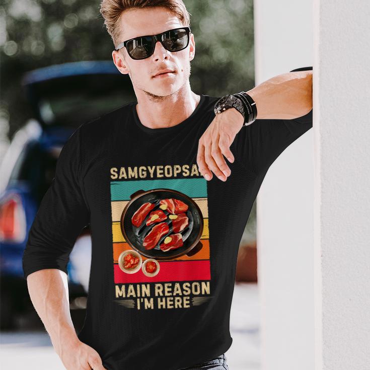 レトロ サムギョプサル 主な理由 僕がここにいる サムギョプサル恋人 長袖Tシャツ 彼への贈り物