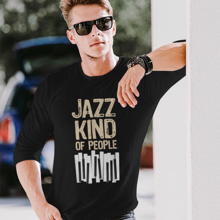 レトロ ジャズ 音楽愛好家 ピアノプレーヤー ミュージシャン キーボード 長袖Tシャツ 彼への贈り物
