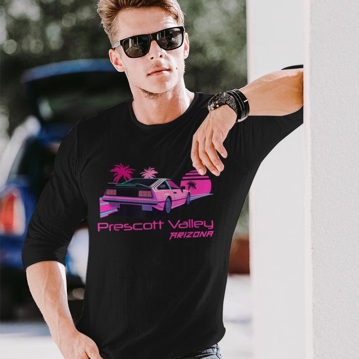 レトロ プレスコットバレー アリゾナ 長袖Tシャツ 彼への贈り物