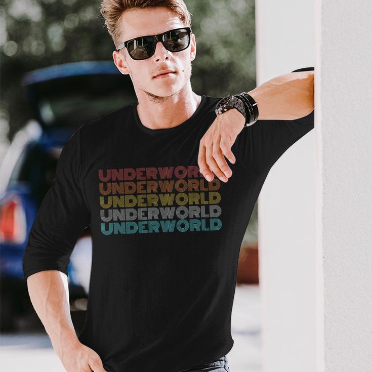 レトロ ヴィンテージ アンダーワールド 長袖tシャツ 長袖Tシャツ 彼への贈り物