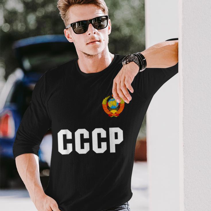 ロシアcccp ソ連ロシアサッカージャージーtシャツ 長袖Tシャツ 彼への贈り物