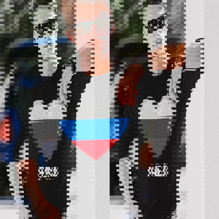 ロシア国旗シャツ 長袖Tシャツ 彼への贈り物