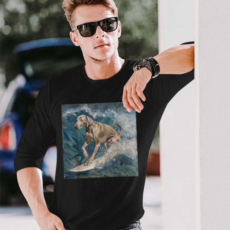 ワイマラナー犬 ワイマラナー 長袖Tシャツ 彼への贈り物