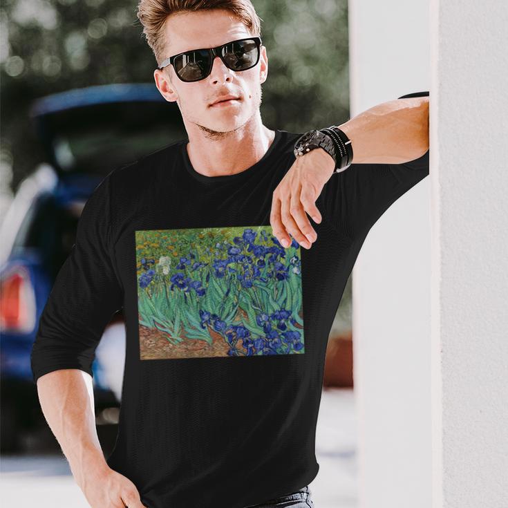 ヴィンセント・ファン・ゴッホによるアイリス1889 長袖tシャツ 長袖Tシャツ 彼への贈り物