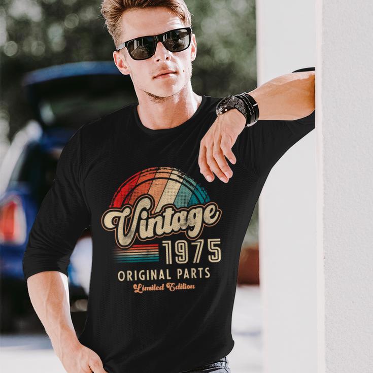 ヴィンテージ 1975 オリジナル・パーツ 限定版 誕生51周年記念 長袖Tシャツ 彼への贈り物
