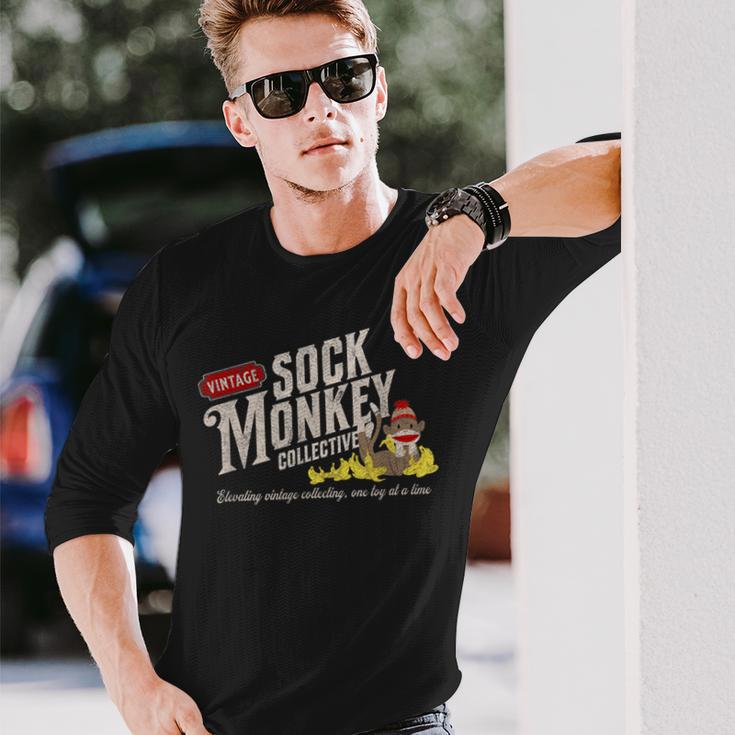 ヴィンテージ ソック モンキー コレクティブ キュート ソック モンキー 長袖Tシャツ 彼への贈り物