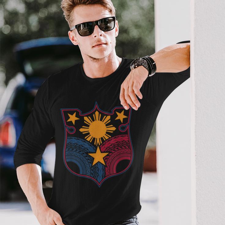 ヴィンテージ フィリピン ヘリテージ ピノイ トライバル シール 長袖Tシャツ 彼への贈り物