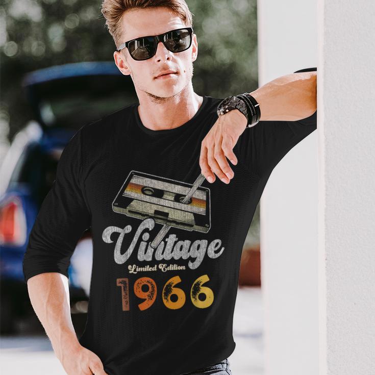 ヴィンテージ1966 カセット・ペンシル 60歳の誕生日 長袖Tシャツ 彼への贈り物