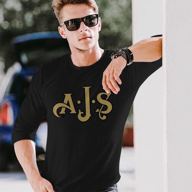 ヴィンテージajsオートバイ。 長袖Tシャツ 彼への贈り物