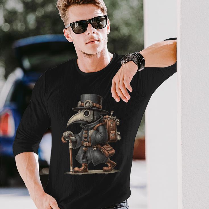 中世のペストマスクコスチューム おかしな医師用 長袖Tシャツ 彼への贈り物