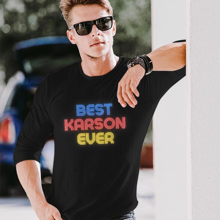 史上最高のカーソン 面白いカーソン名 Karson 長袖Tシャツ 彼への贈り物