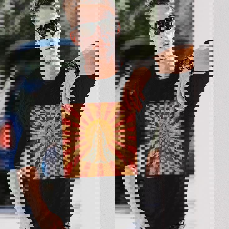 天照 女神 昇る太陽 日本神話 長袖Tシャツ 彼への贈り物