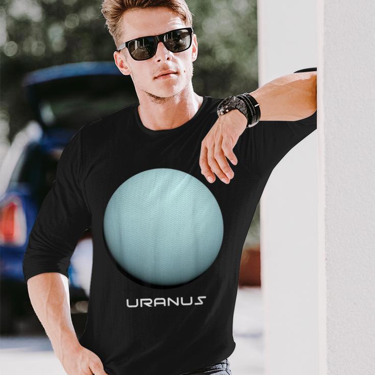 天王星tシャツ 天文学や宇宙愛好家へのギフトに最適 長袖Tシャツ 彼への贈り物