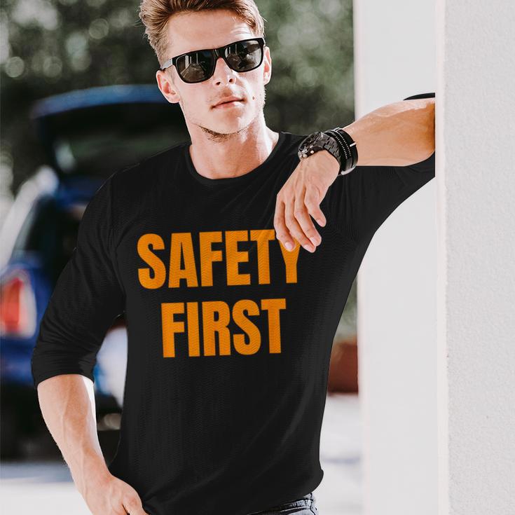 安全第一。 長袖Tシャツ 彼への贈り物