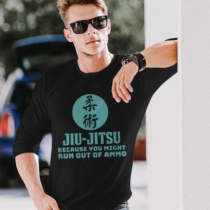 弾薬がなくなるかもしれないから柔術 長袖Tシャツ 彼への贈り物