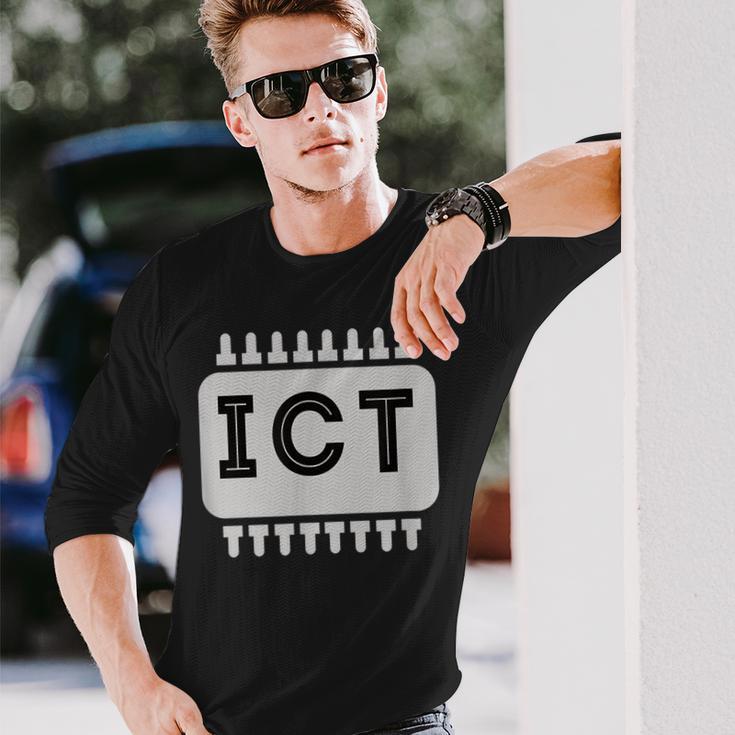 情報技術ict技術者 長袖Tシャツ 彼への贈り物