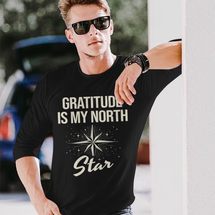 感謝の気持ち 私の北極星 天体観測 宇宙研究 長袖tシャツ 長袖Tシャツ 彼への贈り物