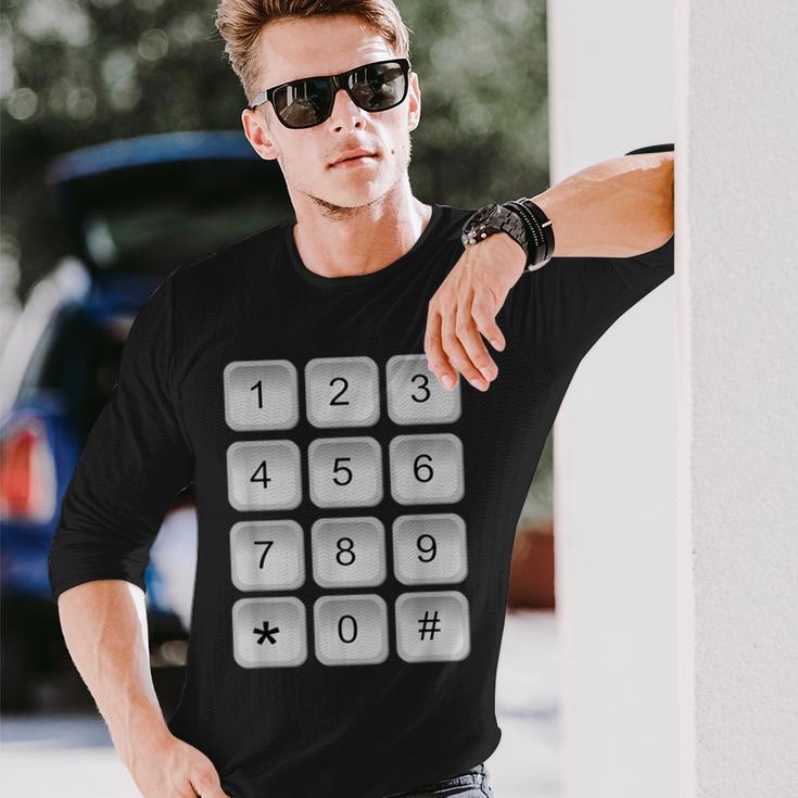数字キーパッド 電話 番号 セキュリティコード ピンパッド 衣装 長袖Tシャツ 彼への贈り物