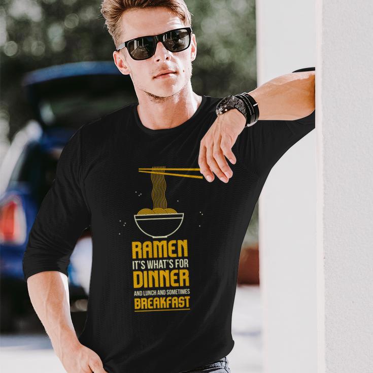 日本のラーメン I アジアンフード I ラーメン 長袖Tシャツ 彼への贈り物