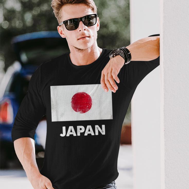 日本の国旗 日本の国旗 Japan Flag 長袖Tシャツ 彼への贈り物