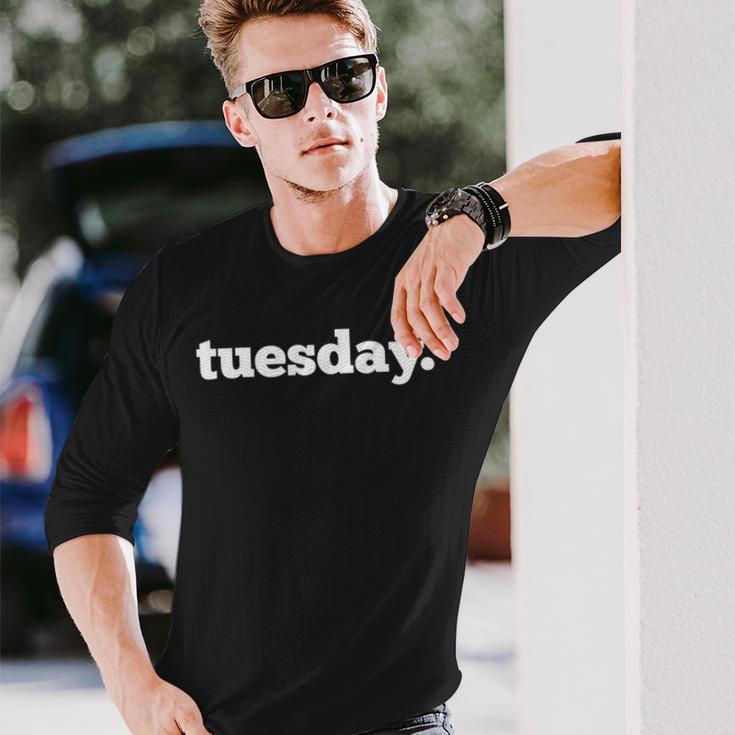 曜日 Tuesday Minimalistic 長袖tシャツ 長袖Tシャツ 彼への贈り物