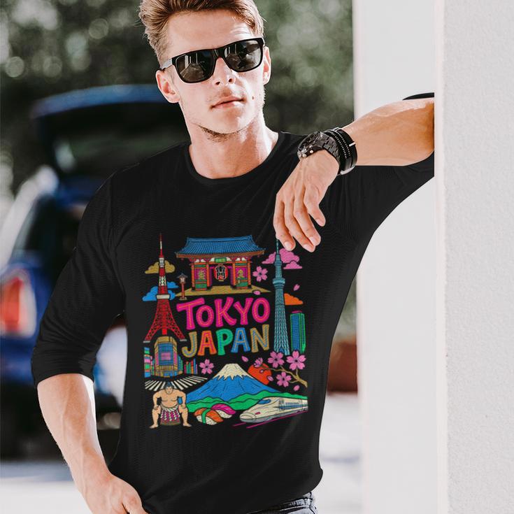 東京 日本 旅行 お土産 都市 ランドマーク 観光 ギフト 長袖Tシャツ 彼への贈り物