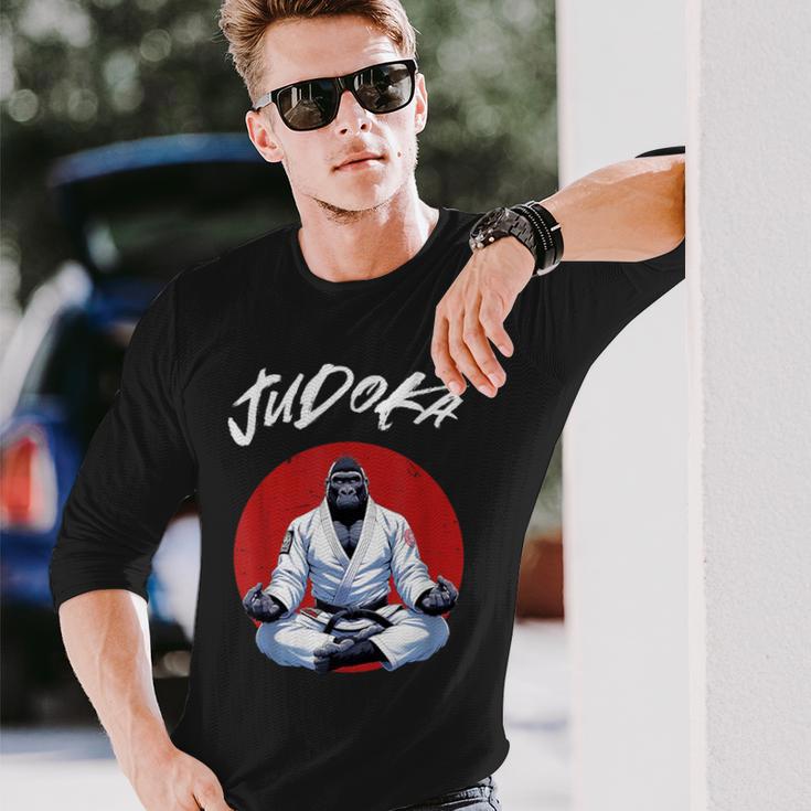 柔道ゴリラ 日本のグラップリング柔道家 長袖Tシャツ 彼への贈り物