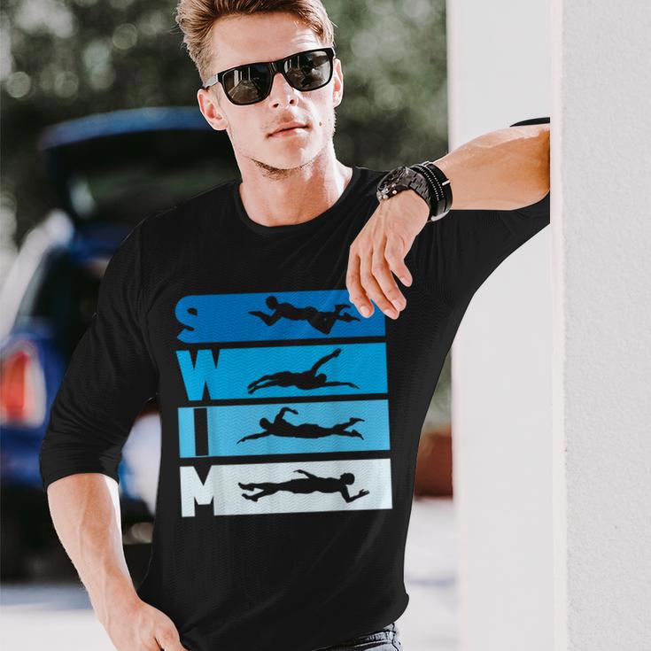 水泳 スイマー 水泳コーチ 長袖Tシャツ 彼への贈り物