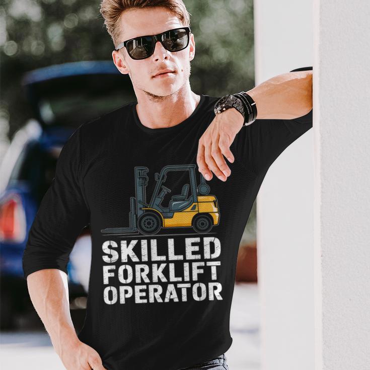 熟練したフォークリフトオペレーター 長袖Tシャツ 彼への贈り物