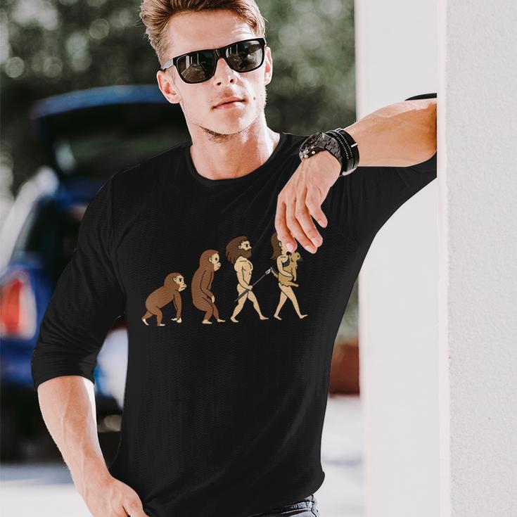 犬の進化ジャーマン・シェパード・ドッグ犬 長袖Tシャツ 彼への贈り物