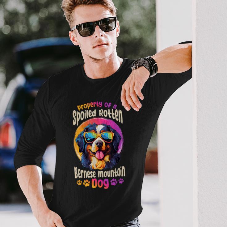甘やかされて育った腐ったバーニーズマウンテンドッグ 長袖Tシャツ 彼への贈り物