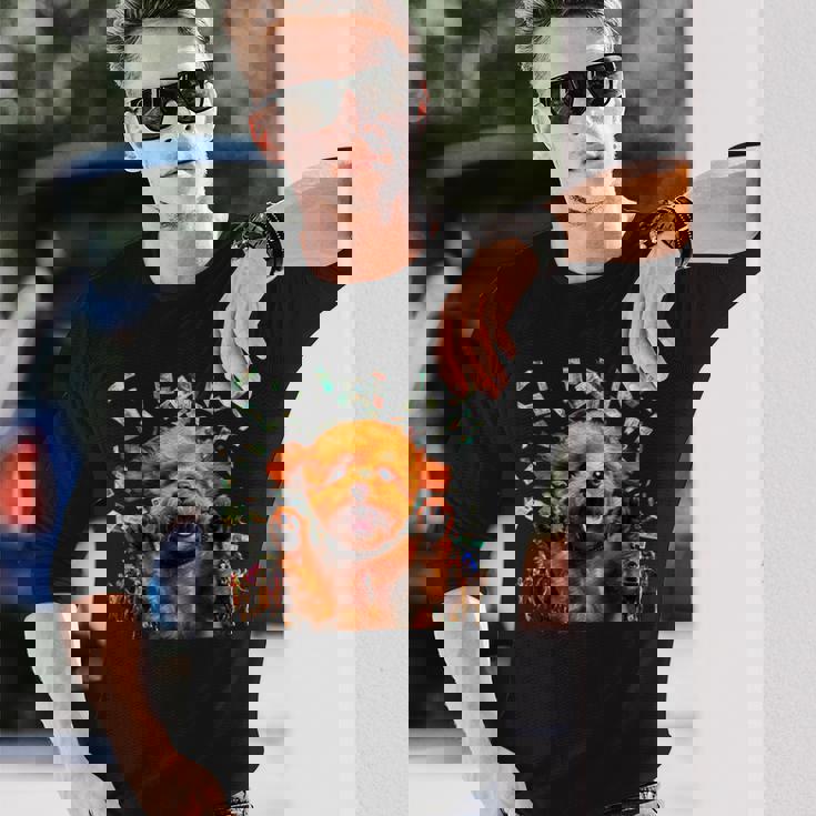 競馬 馬tシャツ 面白いtシャツ トイプードル 馬券 ウマ レース 馬 乗馬 競馬 メンズ おもしろグッズ ネタ 大人 長袖Tシャツ 彼への贈り物