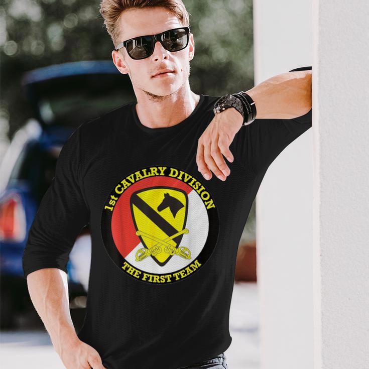 第1騎兵師団「The First Team」軍隊 長袖Tシャツ 彼への贈り物